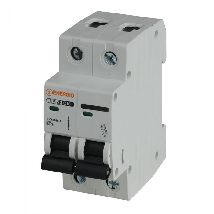 Автоматический выключатель ENERGIO SP-2P C 16А 4.5кА