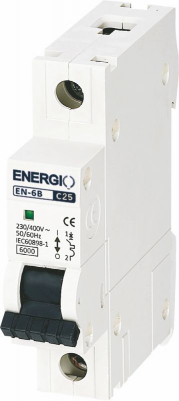 Автоматический выключатель ENERGIO EN 1P C 25А 6кА