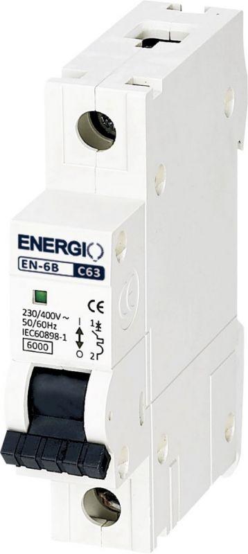 Автоматический выключатель ENERGIO EN 1P C 63А 6кА
