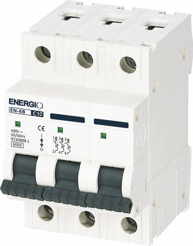 Автоматический выключатель ENERGIO EN 3P C 10А 6кА