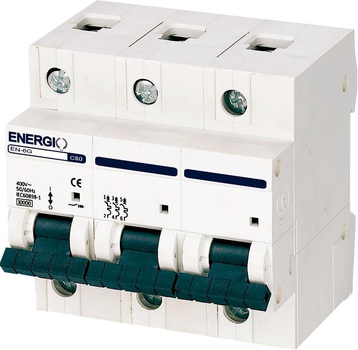 Автоматический выключатель ENERGIO EN 3P C 80А 6кА