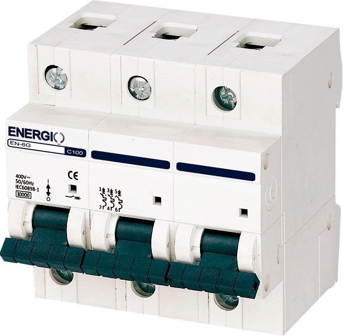 Автоматический выключатель ENERGIO EN 3P C 100А 6кА