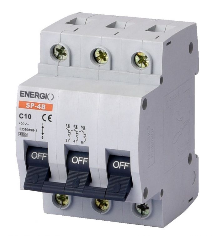 Автоматический выключатель ENERGIO SP 3P C 10А 4.5кА