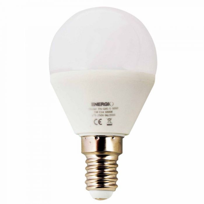 Лампа светодиодная ENERGIO G45 5Вт 3000K E14