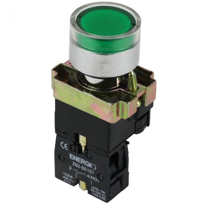 Кнопка ENERGIO XB2-BW3371 ПУСК с индикатором зеленая NO