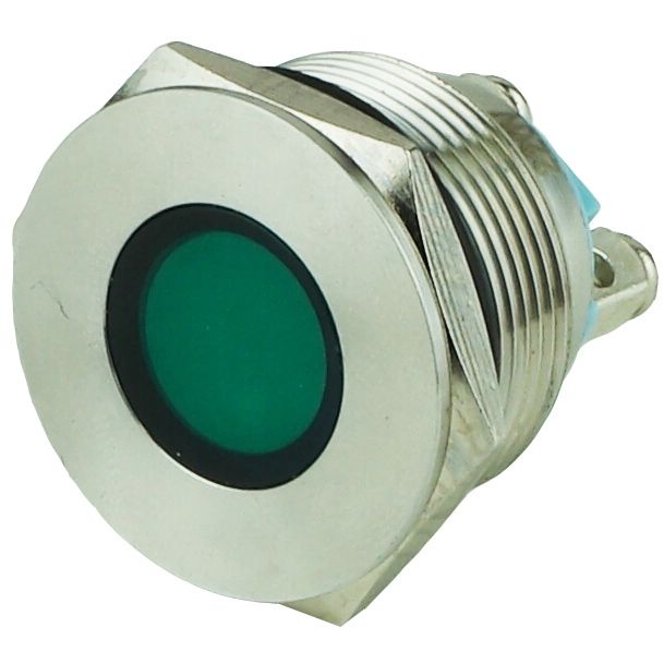 Индикатор металлический ENERGIO TY22A 22мм 220В AC зеленый IP67