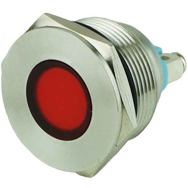 Индикатор металлический ENERGIO TY22A 22мм 220В красный IP67